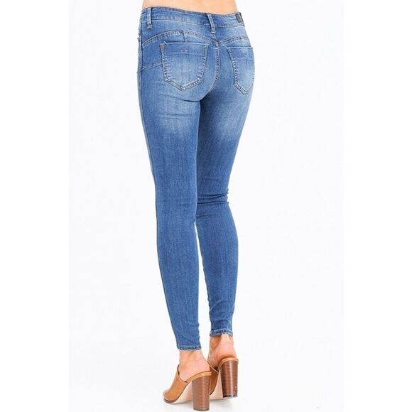 Body Sculpt Slimming Distressed Skinny Jeans - Picture 4 of 4